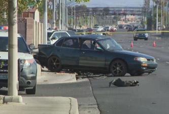 One Person Dead in Three Vehicle Hit and Run Crash in South Las Vegas